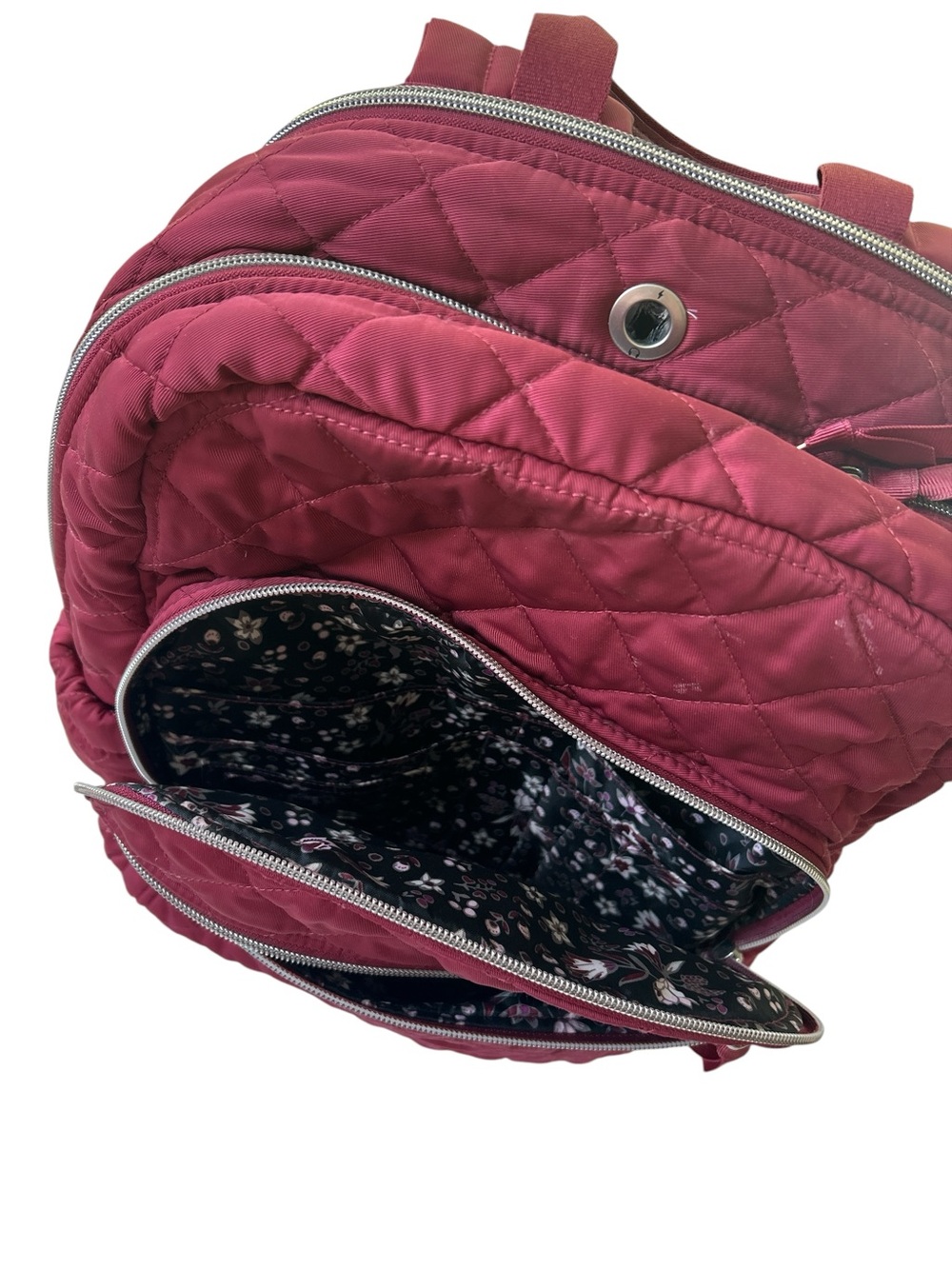 Vera Bradley Quilted Wine Backpack - Picture 3 of 10